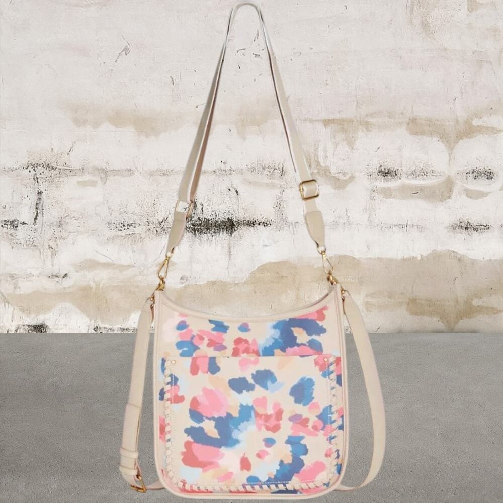 Style & Co. Pink Crossbody Bag with Floral Design